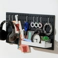 thumbnail image 1 of Pegboard Combination Kit with 2 Pegboards and 10 Accessories Modular Hanging for Wall Organizer, Crafts Organization, Ornaments Display, Peg Board (White, 22"x11"), 1 of 6
