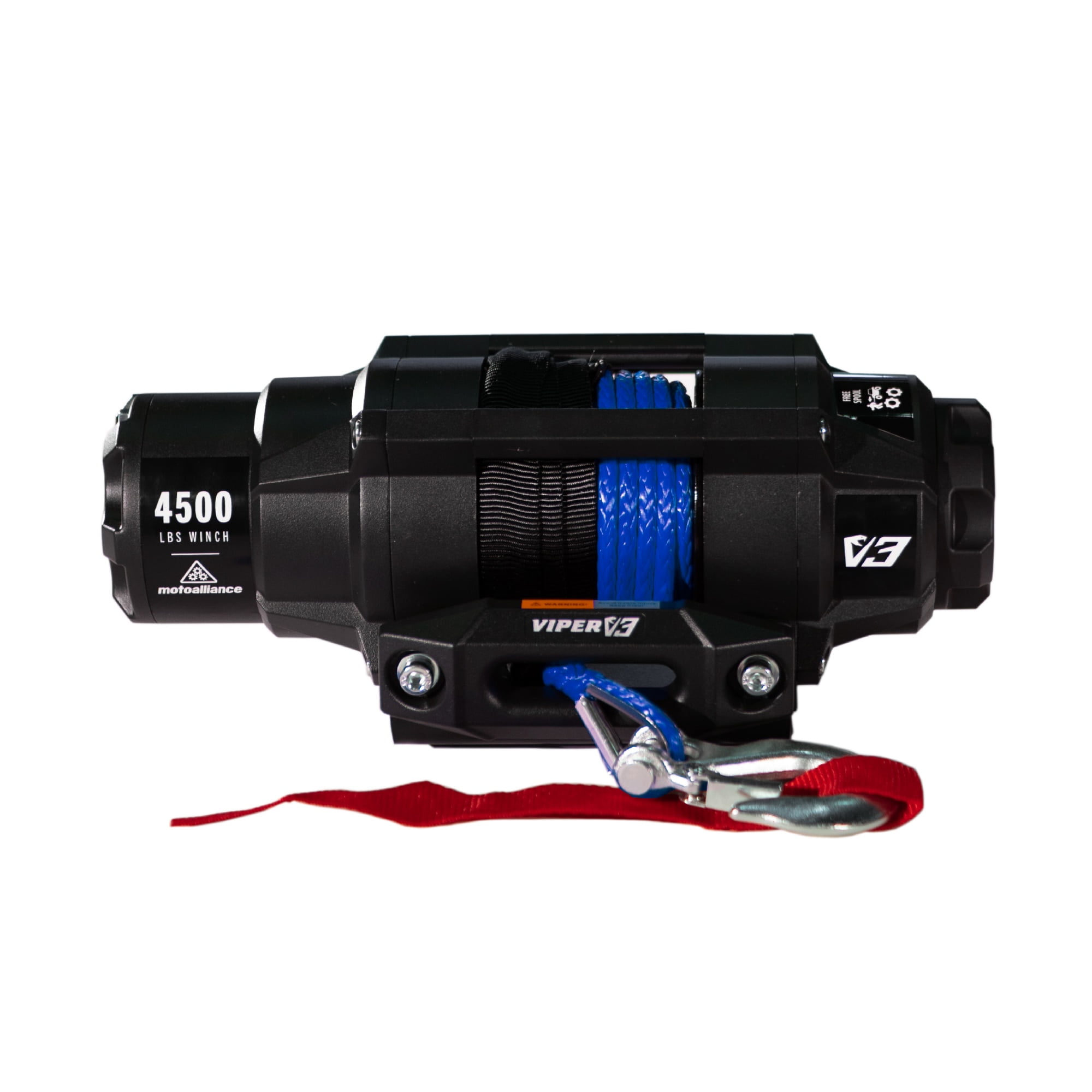 MOTOALLIANCE Viper V3 4500lb UTV/ATV Winch with 40 feet Blue Synthetic Rope