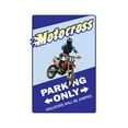 thumbnail image 1 of MOTOCROSS Aluminum Sign parking dirt dirty bike racing helmet biker racer | Indoor/Outdoor | 14" Tall, 1 of 4