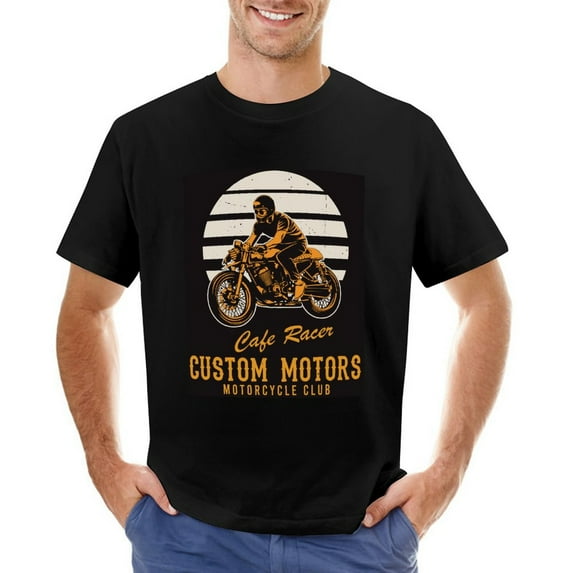 MOTOCROSS CLUB Men’s Graphic T-shirt Vintage Short Sleeve Sport Tee Black S