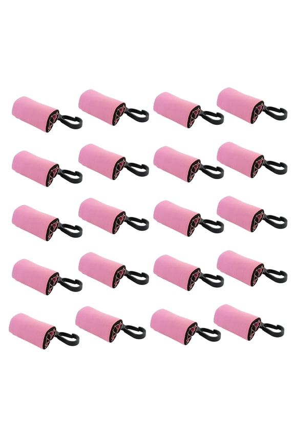 Twenty Five Clip-On Neoprene Pink Sleeve Lip Balm Holsters LIPSTICK HOLDER Key Chain