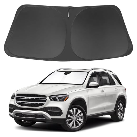 MOTOMATE Custom Fit Windshield Sun Shade for Mercedes Benz GLC 2016-2024, Foldable Sun Visor Protector Blocks UV Rays & Heat