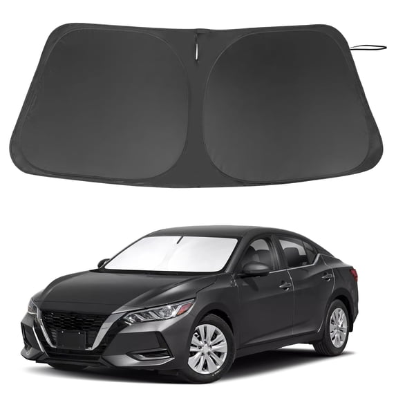 MOTOMATE Custom Fit Windshield Sun Shade for Nissan Sentra 2020-2024, Foldable Sun Visor Protector Blocks UV Rays & Heat