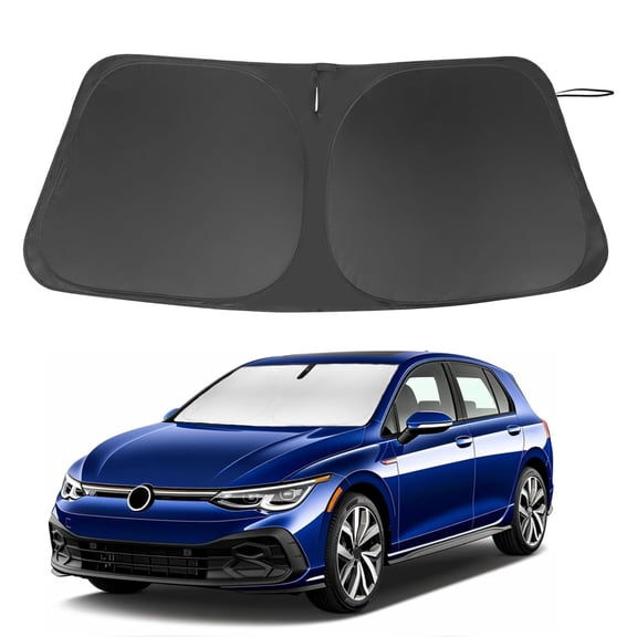 MOTOMATE Custom Fit Windshield Sun Shade for Volkswagen Golf GTI 2015-2021, Foldable Sun Visor Protector Blocks UV Rays & Heat