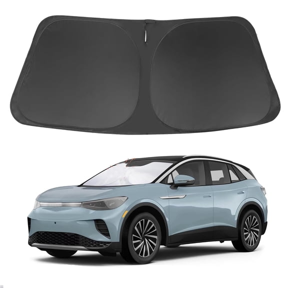 MOTOMATE Custom Fit Windshield Sun Shade for Volkswagen ID.4 2021-2024, Foldable Sun Visor Protector Blocks UV Rays & Heat