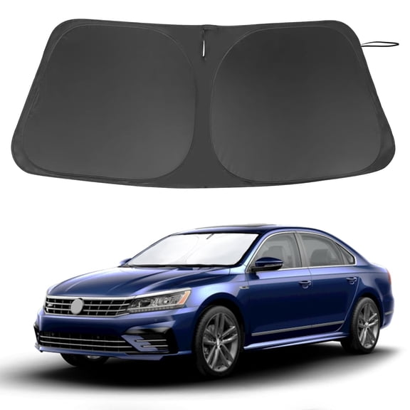 MOTOMATE Custom Fit Windshield Sun Shade for Volkswagen Passat 2012-2022, Foldable Sun Visor Protector Blocks UV Rays & Heat