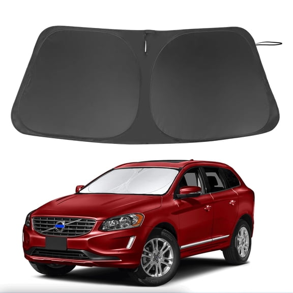 MOTOMATE Custom Fit Windshield Sun Shade for Volvo XC60 2017-2010, Foldable Sun Visor Protector Blocks UV Rays & Heat