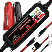 MOTOPOWER 6V and 12V 4AMP Automatic Smart Battery Charger, Battery Maintainer, Battery Desulfator with Force Charging Recondition Mode