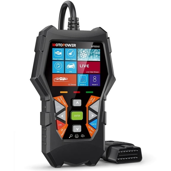 MOTOPOWER Car OBD2 Scanner Check Engine Fault Code Reader Diagnostic Scan Tool, Black Edition