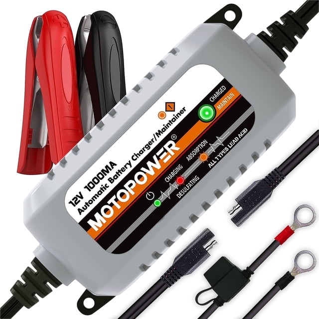 MOTOPOWER MP00205B 12V cargador de batería / mantenedor • Unboxng