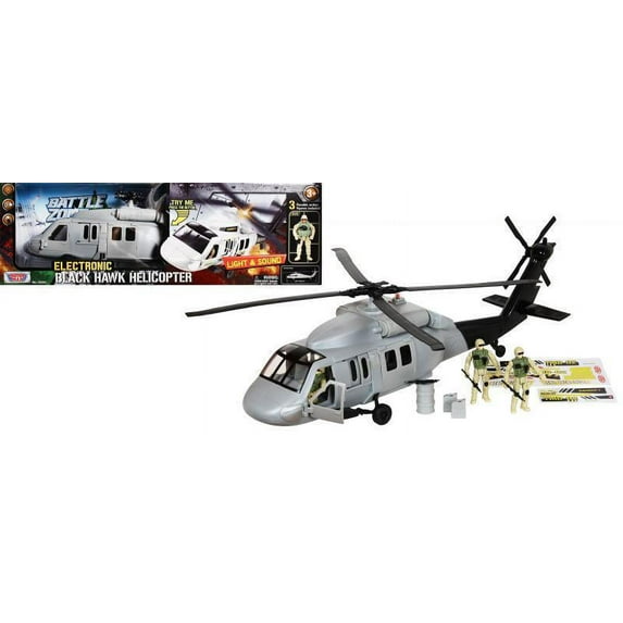 MOTOR MAX BATTLE ZONE ELECTRONIC BLACK HAWK HELICOPTER 78205
