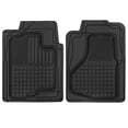 thumbnail image 1 of Motor Trend Heavy Duty Rubber Front Car Floor Mats, All-Weather Auto Protection, 2-Piece Custom Fit Trim-to-Fit Set, for Truck SUV Van, Black, 1 of 6
