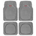 thumbnail image 1 of MOTOR TREND & BDK Heavy Duty Gray Rubber Car Mats Full Set - Universal Trim-To-Fit All Weather Floor Mats - Floor Mats for Car Accessories - Front & Back Interior Floor Mats for Truck Accessories, 1 of 7