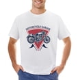 thumbnail image 1 of MOTORCYCLE GARAGE Men’s Graphic T-shirt Vintage Short Sleeve Sport Tee White 5XL, 1 of 2