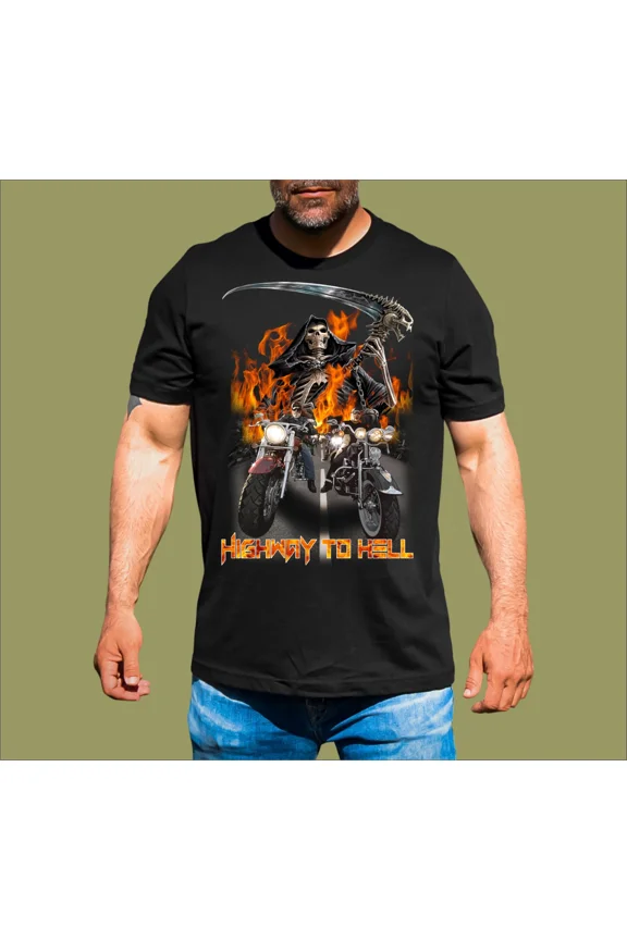 MOTORCYCLE HIGHWAY TO HELL T-SHIRT