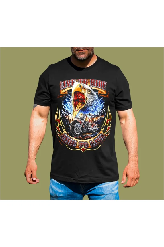 MOTORCYCLE LIVE TO RIDE T-SHIRT