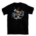 MOTORCYCLE T SHIRT , For Honda CB750 Four K0 1969 Candy Gold, Printed
