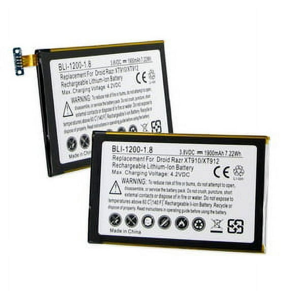 MOTOROLA DROID RAZR XT-912 3.7V 1900mAh LI-ION BATTERY BLI-1200-1.8 + Free Shipping