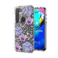 thumbnail image 1 of MOTOROLA G STYLUS Phone Cases, TPU Floral Design Hard PC Slim Fit Cover Pressed dried flower Design Phone case for MOTOROLA G STYLUS in Purple, 1 of 4