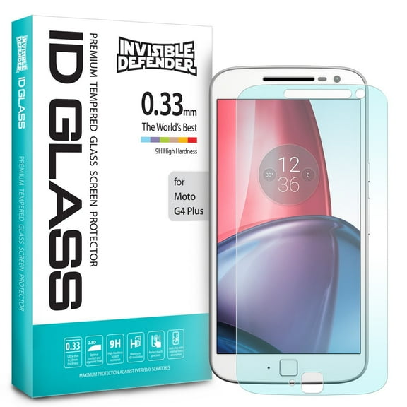 MOTOROLA MOTO-G4-PLUS Screen Protector - Invisible Defender Glass [TEMPERED GLASS]