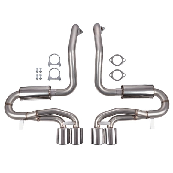 MOTOXIMA Polished T-304 Stainless Steel Catback Exhaust System for 1997-2004 Chevrolet Corvette C5 Z06 5.7L V8 Muscle Car