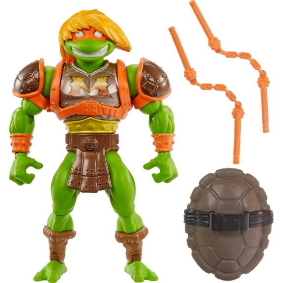 MOTU Origins Turtles of Grayskull Michelangelo Action Figure Toy, TMNT Masters of the Universe