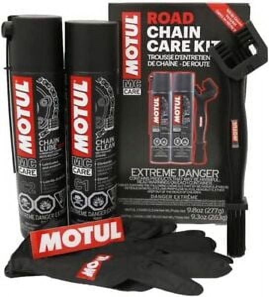 MOTUL 109767 Motorcycle Chain Clean Lube Kit C1 C2 Complete MC Care System