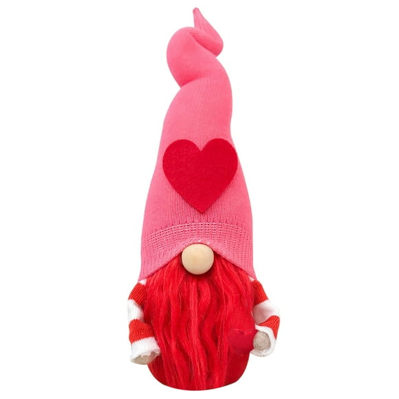 MOUDUO 1 Pc Valentines Day Plush Decorations - Lucky Handmade Doll - Swedish Doll - Holiday Figurines Present for Valentine's Day Home Decors Table Ornament