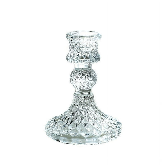 MOUDUO French Vintage Crystal Candle Holders for Wedding Decoration