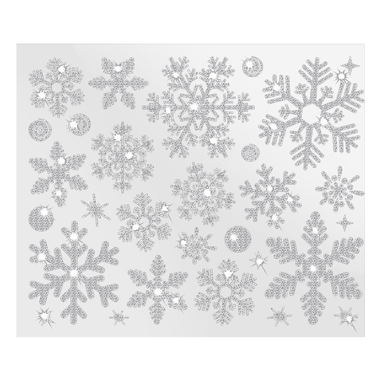 MOUDUO Home Ornament Christmas Glitter Snowflake Wall Stickers Bedroom