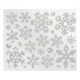 MOUDUO Home Ornament Christmas Glitter Snowflake Wall Stickers Bedroom