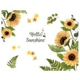 MOUDUO Home Ornament Sunshine Sunflower Wall Sticker Living Room