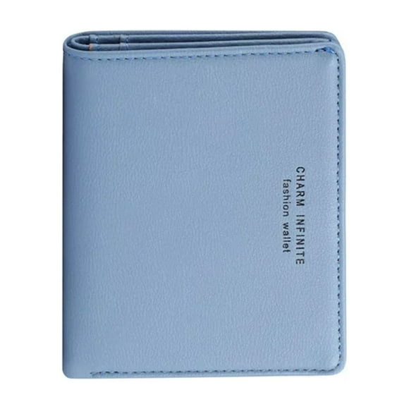 MOUDUO Universal Tools Clearance! Leather Wallet for Women Small Leather Wallet RFID Blocking Credit Card Holder Ladies Purse Zipper Pocket Wallet for Women Girls Blue/Grey Tool Series (Blue)