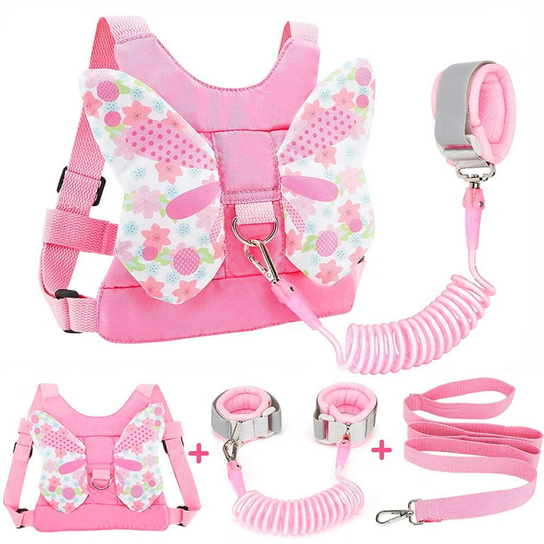 Mouind Toddler Safety Harness with Leash, Butterfly Wings, 3 Piece 