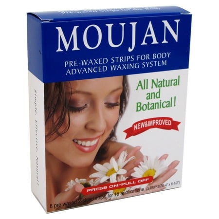 MOUJAN Press-On Pull-Off Pre-Waxed Strips for Body