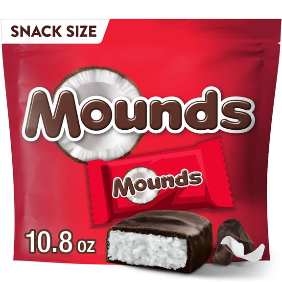 Mounds Coconut and Dark Chocolatey Snack Size Candy, Bag 10.8 oz