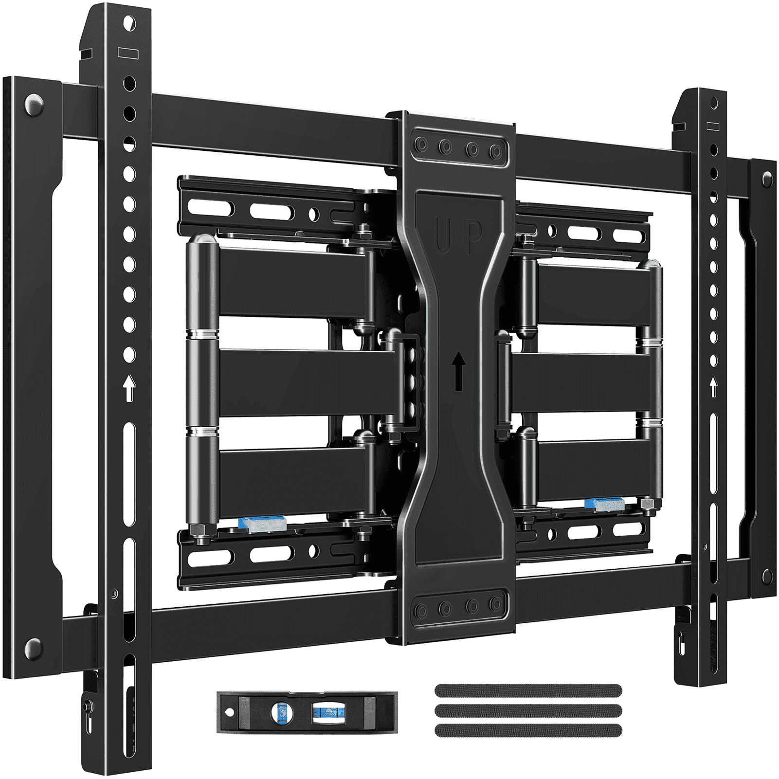 MOUNT PRO Heavy Duty Ultra-Slim Full Motion TV Wall Mount for Most 37-90 Inch TVs up to 132lbs, Max VESA 600x400mm, Six-Arm Bearing Smooth Swivel TV Mount