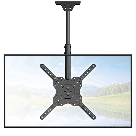 MOUNT PRO Ceiling TV Mount for Most 26-65 inch TVs, 8 Height Adjustable Settings Full Motion Swivel and Tilt Hanging TV Wall Mount Bracket, Max VESA 400x400mm, Holds up to 99 lbs