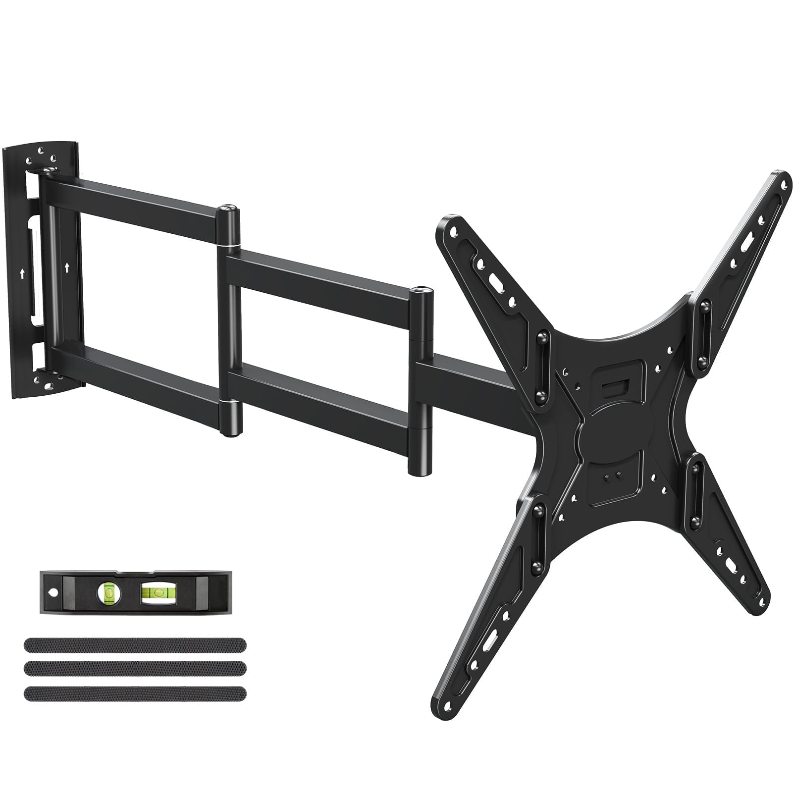 MOUNT PRO Full Motion Long Arm TV Wall Mount for Most 26-65 inch TVs, Max VESA 400x400mm and 77 lbs, with 37.4 inch Swivel Extension Arm, For Single Stud