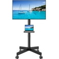 thumbnail image 1 of MOUNT PRO Mobile TV Stand, Rolling TV Cart for 23-60" TVs, Portable TV Floor Stand with Wheels,Adjustable Shelf & Tilt,Max VESA 400x400mm,up to 77 lbs, 1 of 10