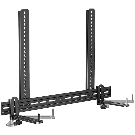 MOUNT PRO Universal Soundbar Mount, Sound Bar TV Bracket with 17.7" Longer Bracket Mounting Above or Under TV with/Without Holes, 6.5" Holder Swivel to Fit Various Soundbar, Up to 20 LBS