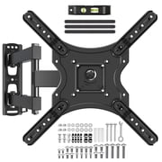 MOUNT PRO Full Motion TV Wall Mount for 26-65 inch Flat Curved TVs,Tilting TV Mount with Swivels Articulating Arms Max VESA 400X400mm, 77lbs