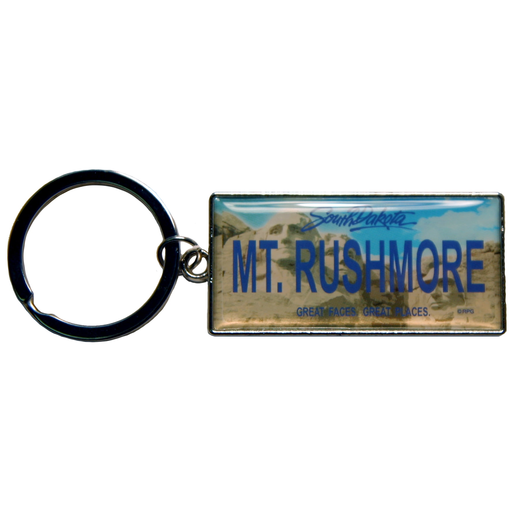 MOUNT RUSHMORE STATE LICENSE PLATE KEYCHAIN