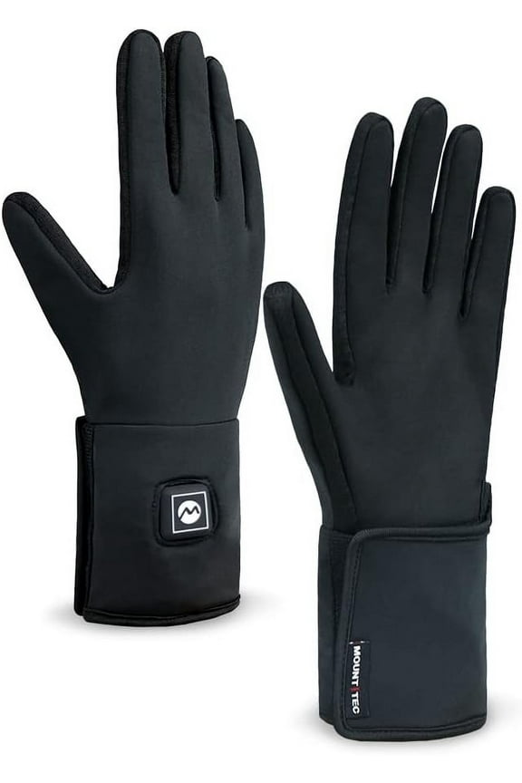 Stretch Heated Liner Glove for Men and Women, Thermal Glove for Hiking, Snowboarding, Battery Powered, Temperature Adjustable, Touch Screen Winter Glove (Black, Small)