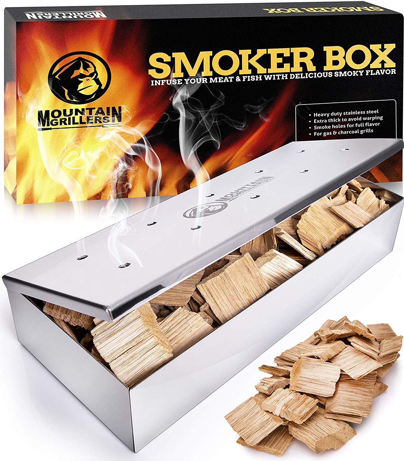 Smoker Box Barbecue Supplies Smoking Box Hickory Pellets Wood Chips