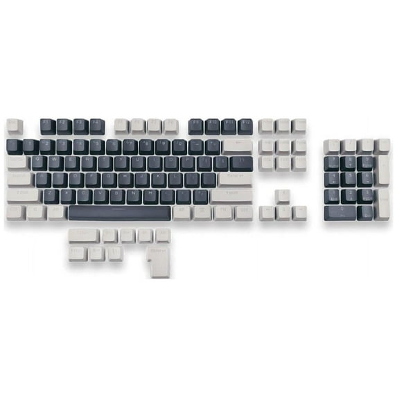 MOUNTAIN Mineral PBT Keycap set - US-ANSI + ISO addon - PBT Double-Shot - OEM Profile - 113 Keys (Obsidian B)