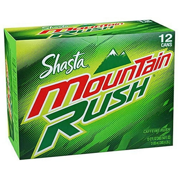 MOUNTAIN RUSH Citrus Shasta Soda Pop, 12-Ounce Cans (Pack of 24)