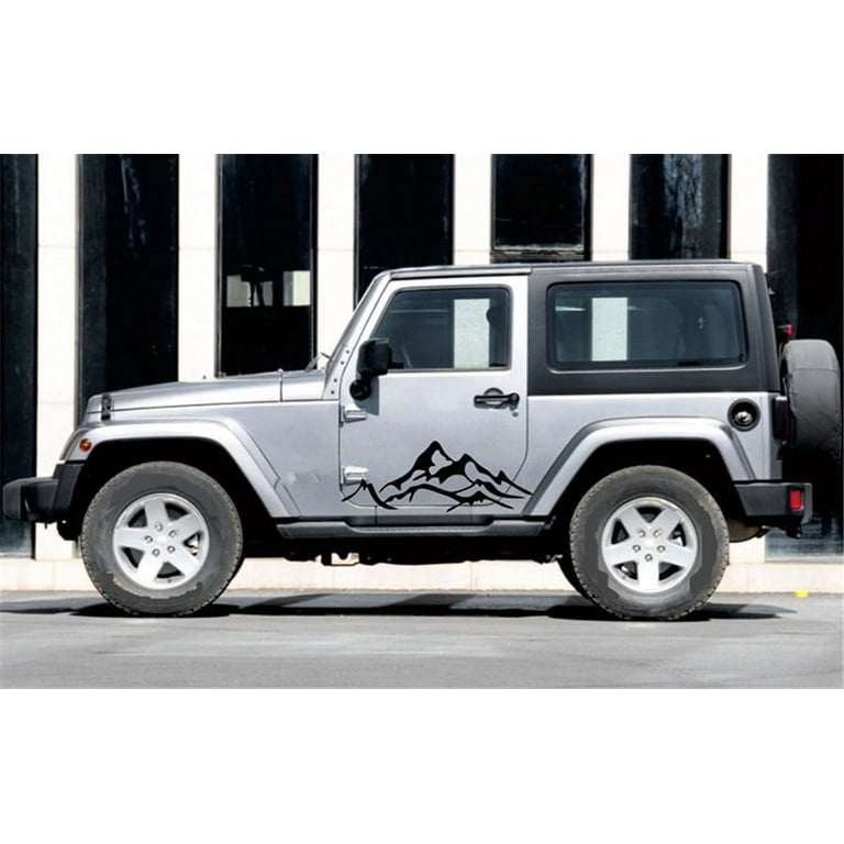 Jeep Silver Logo Emblem Sticker Decor for Car Door Fender Side