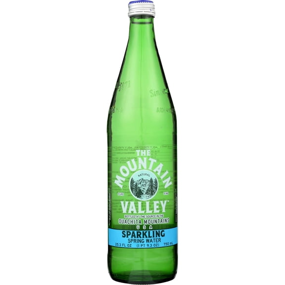 MOUNTAIN VALLEY - Valley Water Spring Glass - 750 ML, Pack of 12