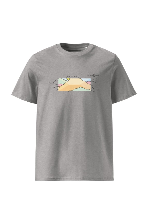 MOUNTAIN VIEWS EXPLORER ORGANIC COTTON T-SHIRT Heather Grey - Small